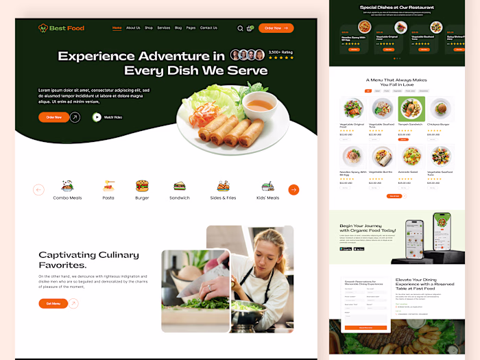 Fast Food Website Design🍕