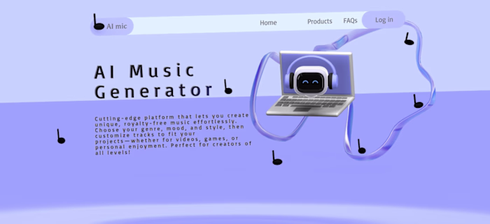 AI Landing page web design