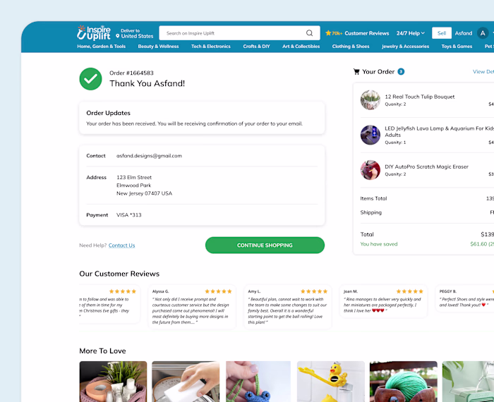 Ecommerce Thank You