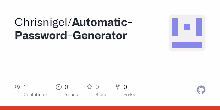 GitHub - Chrisnigel/Automatic-Password-Generator