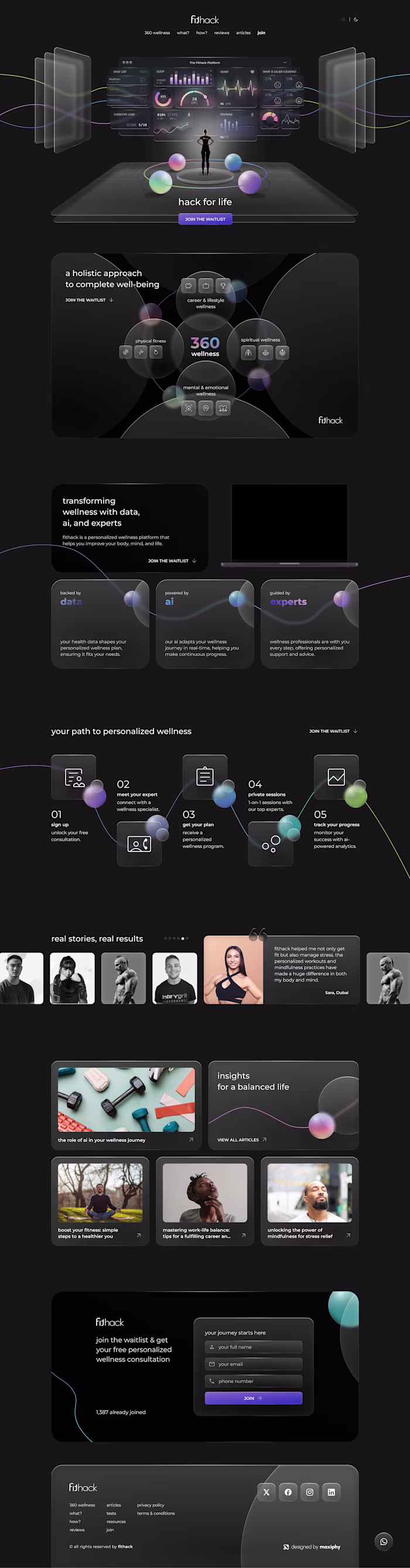 FitHack Landing Page Development