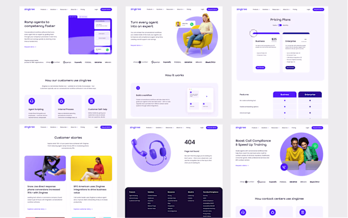 Zingtree Rebrand Webflow build