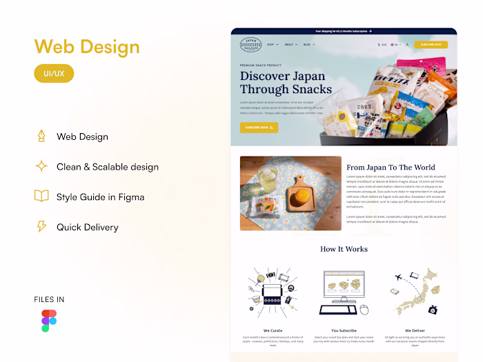 🎎 Web Design for JRL · Snacks Subscription Box