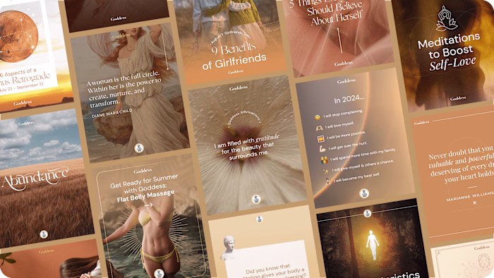 GoddessApp · Social Content Design
