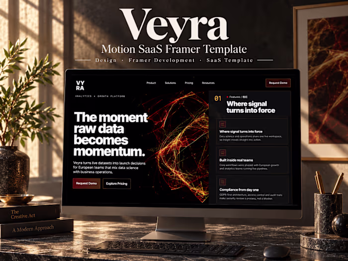 Veyra - Motion SaaS Framer Template