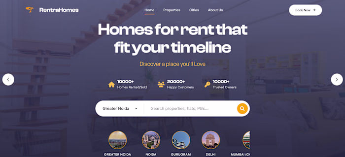 Worked on the Rentra Homes
