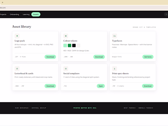 Rune — Corporate Intranet & Brand Architecture Showcase