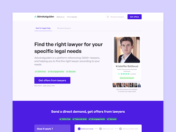 Advokatguiden Website Redesign and CRO Audit