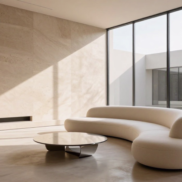 Luxurious, minimalist interior architecture featuring