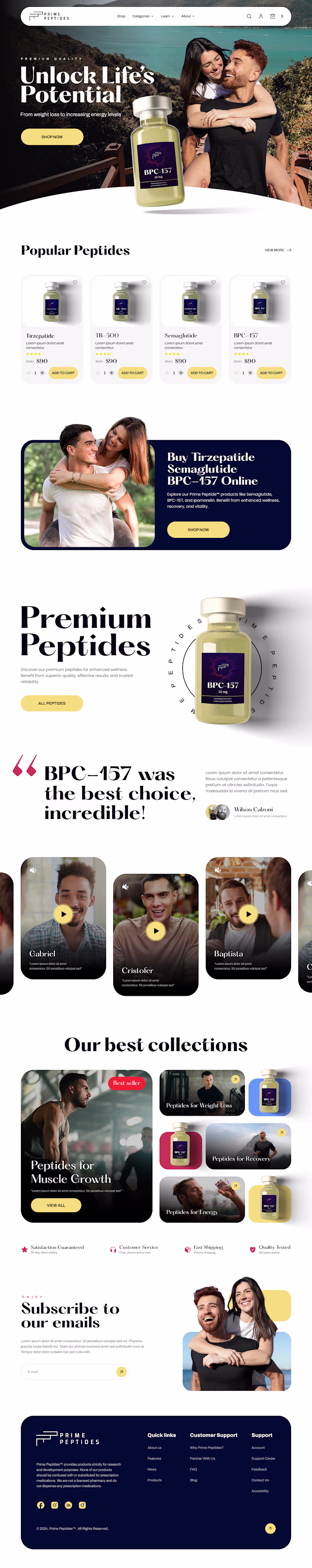 PrimePeptides  E-commerce
