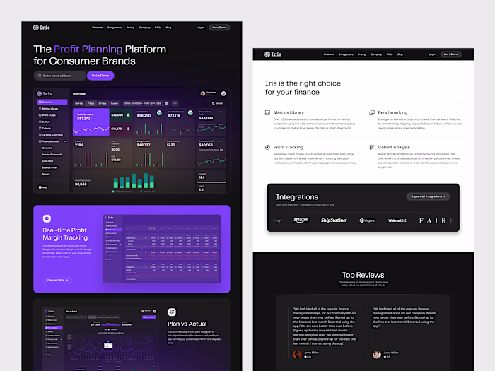 SaaS Dashboard Design for Finance Analytics