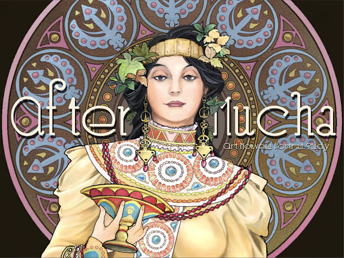 🎨Art Nouveau Portrait Study —