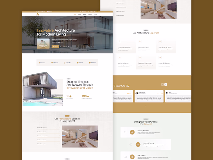 Modern Architecture Website UI/UX Design