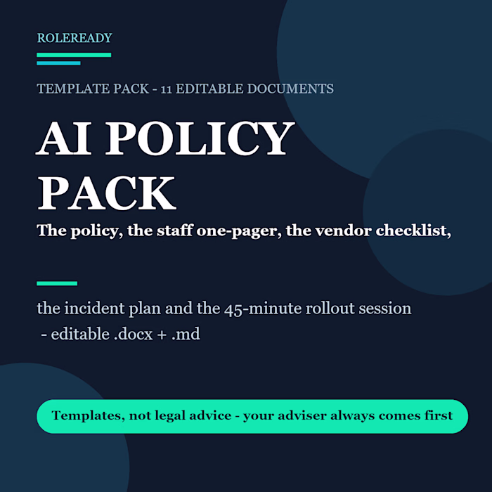 RoleReady AI Policy Pack — Editable Workplace Templates