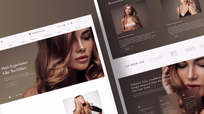 Website Design - Hair Extensions e-commerce