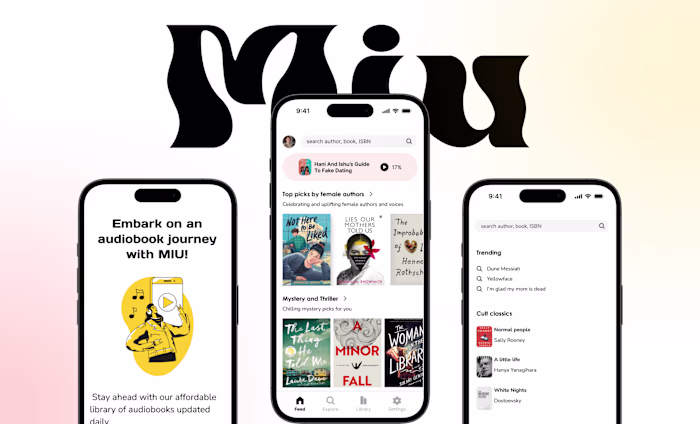 Audiobook app UI| Visual design
