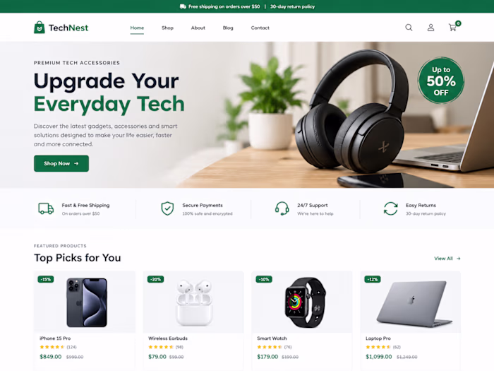 Modern E-commerce Website Design