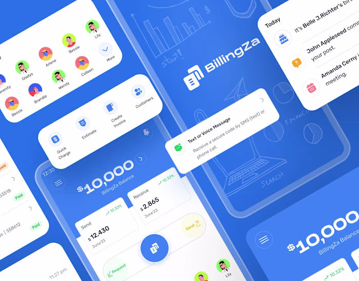 BillingZa / App Design - Manage invoice effectively