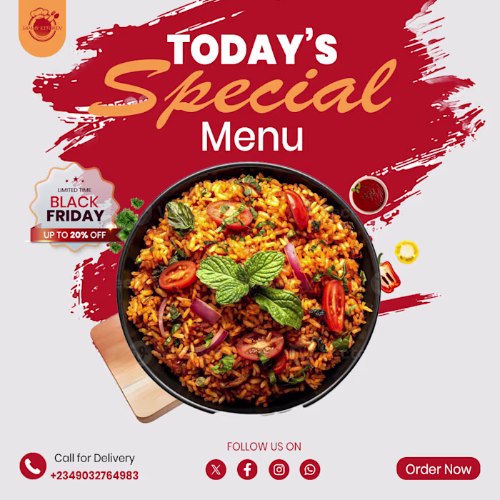 Sammy Kitchen Flyer Design