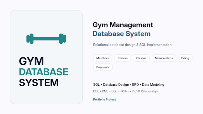 Built a database-based Gym Management