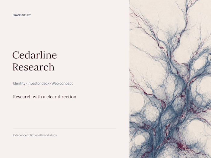 Cedarline Research — Identity, Investor Deck & Web Concept