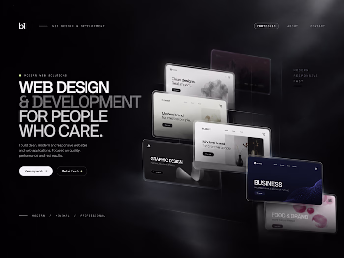 Modern Graphic Designer Portfolio Website