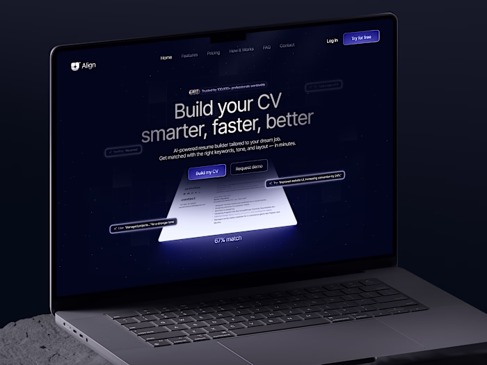 📃 Web Design for AI CV builder | Hyperactive