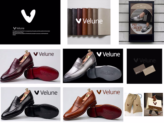 Velune - Premuim Footwear Brand Identity