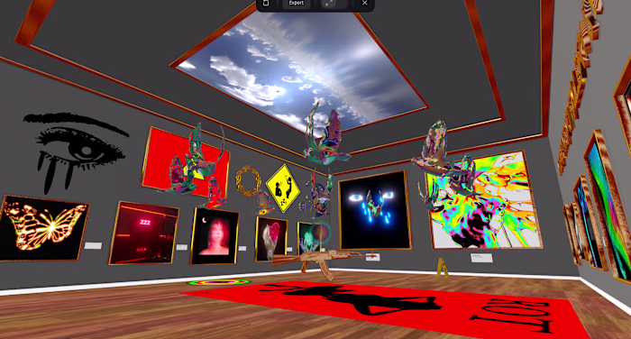 SPLINE 3D INTERACTIVE ART GALLERY (DESKTOP AND MOBILE FRIENDLY)