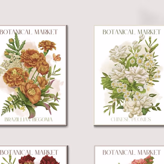 My Latest Project: Botanical Wall Art Poster Mockups 🌿✨