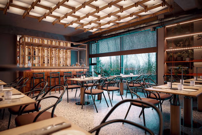 B92 Brasserie - Interior Design Photorealistic Rendering