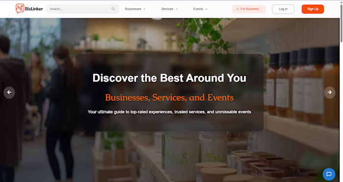 BizLinker – Business, Services, and Events Discovery Platform