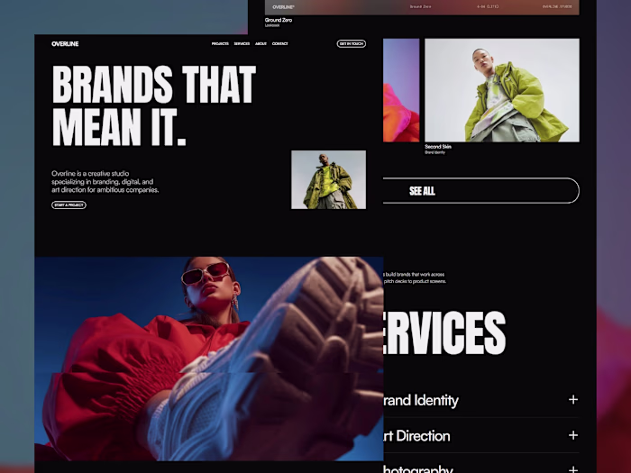 Overline - Framer template