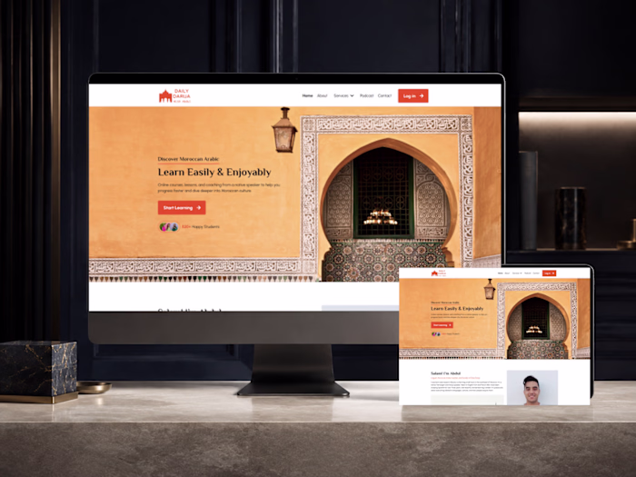 Kajabi Language Learning Website & Course Funnel