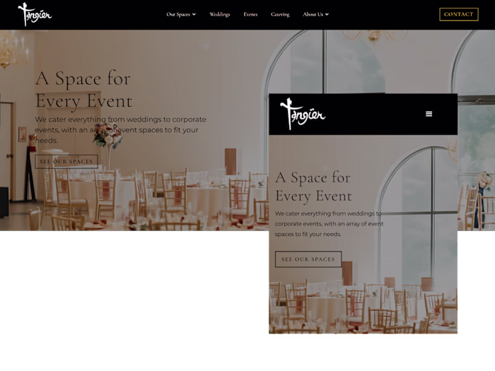 Tangier Catering Website Design