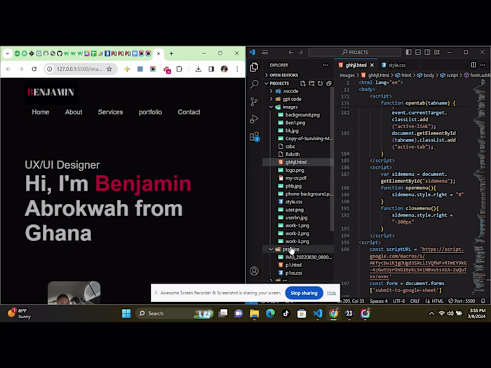 UX/UI Design And Website Development with HTML, CSS and JS