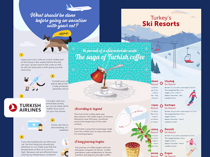 Infographic Designs for the Turkish Airlines Blog