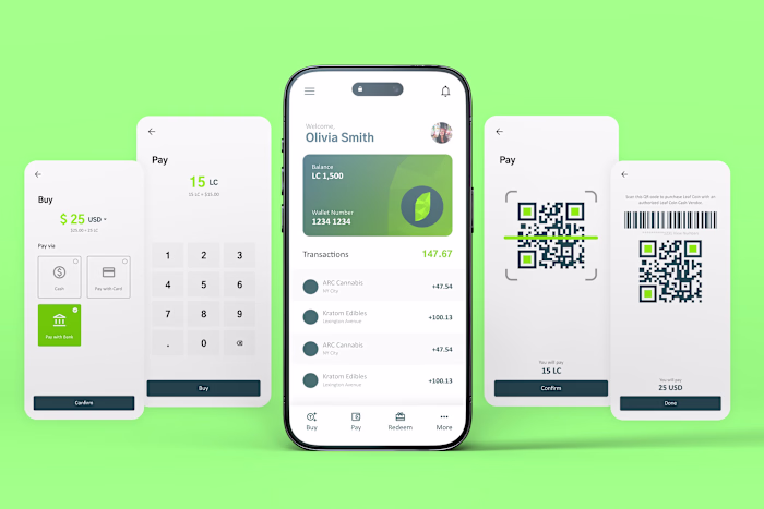 Leaf Coin Mobile App UI Design