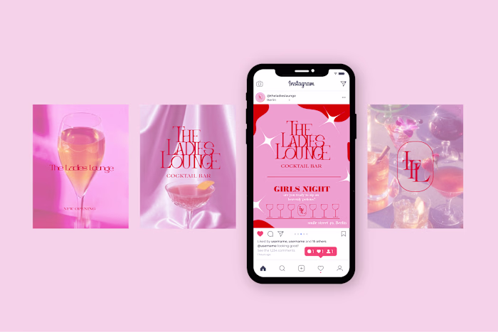 Brand identity for "The Ladies Lounge"