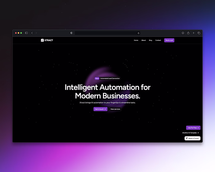 Modern website for AI Agency