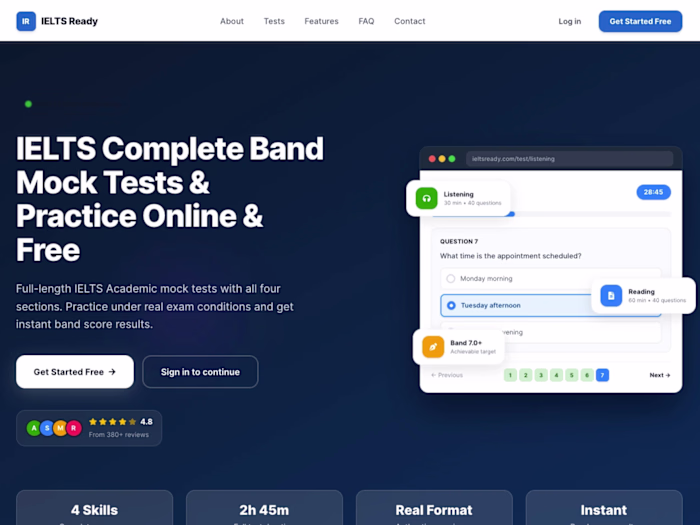 IELTS Ready - Online Test Platform.