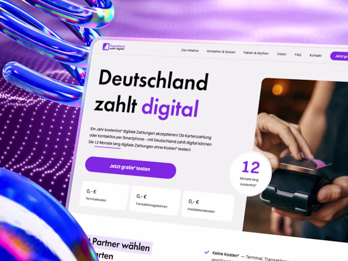 Website Design for Deutschland zahlt digital (Mastercard x Visa)