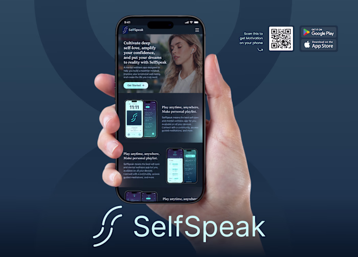 Wellness Health Mobile App Landing Page Design