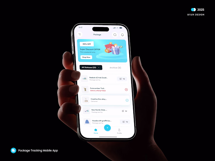 Package Tracker Mobile App - UX/UI Design