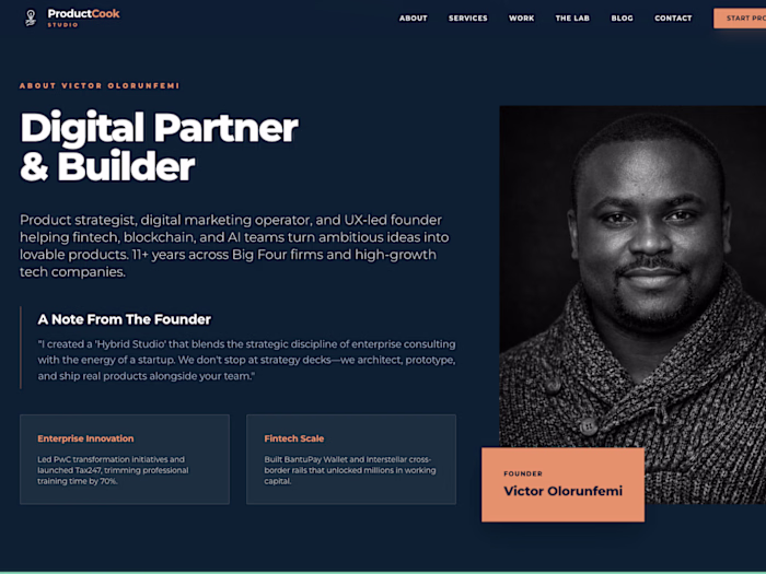 Check out my new custom portfolio site. (https://www.product...