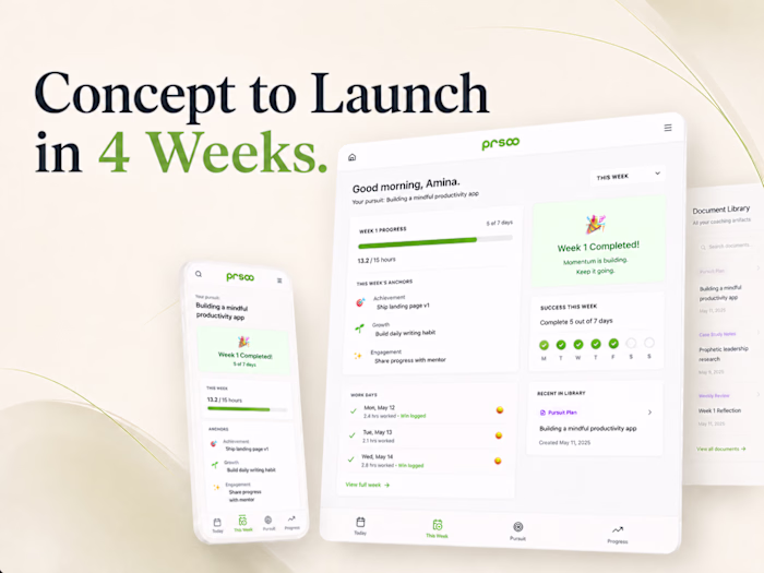 Prsoo: Concept to Launch in 4 Weeks