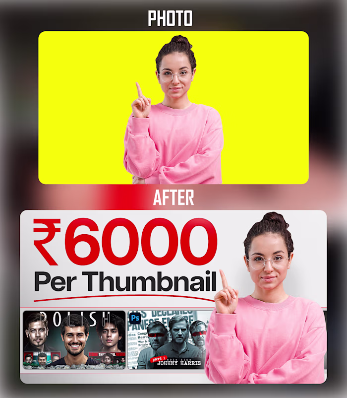₹6000 Per Thumbnail? Yes.
1 year