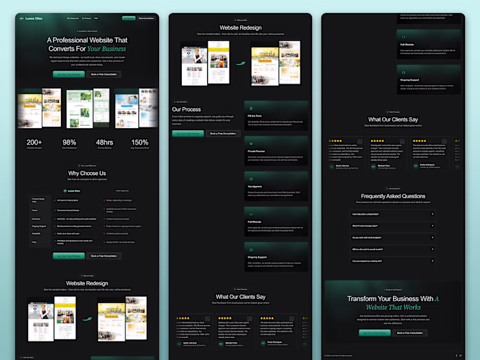Lunex Sites - Web Design Agency Website