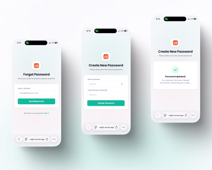 Authentication page custom development 