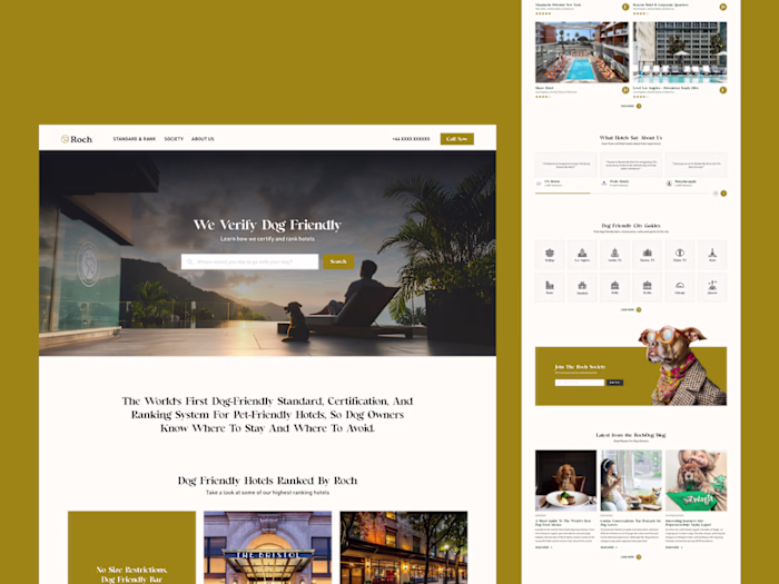 Dog-Friendly Hotel Certification & Ranking Website Design